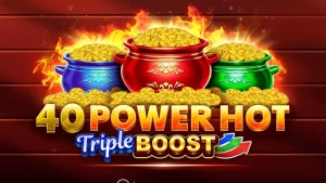 Tampilan visual slot 40 Power Hot Triple Boost dengan desain modern